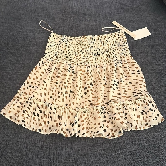 NWT AQUA for Bloomingdales skirt - spotted print - Picture 1 of 5